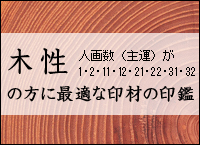 木性 人画数（主運）が1・2・11・12・21・22・31・32の方